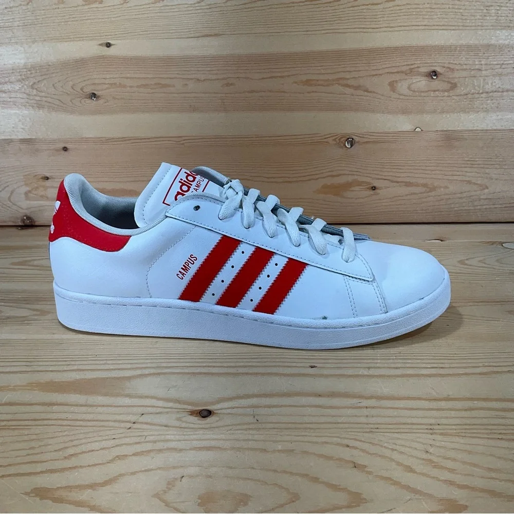 NWOB Adidas Campus II Shoes # G49419 Leather Men’s 12 White Reddish/Orange